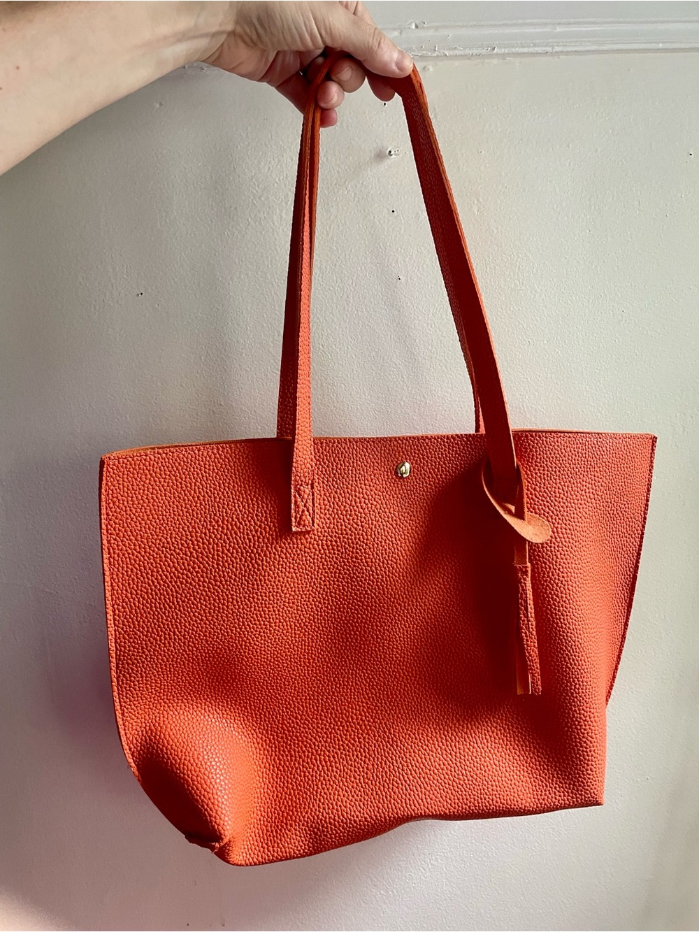 Classic Women's Tote Bag in Bright Orange